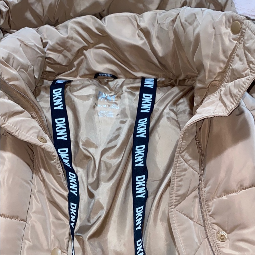 DKNY Tan Puffer Jacket